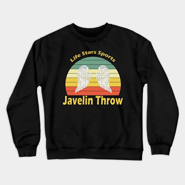 Sport Javelin Throw Crewneck Sweatshirt by My Artsam